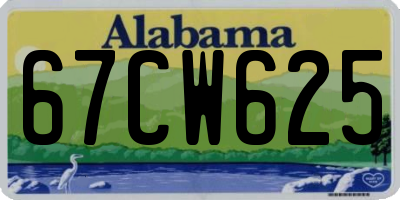 AL license plate 67CW625