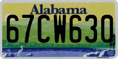 AL license plate 67CW630
