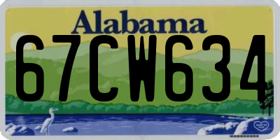 AL license plate 67CW634