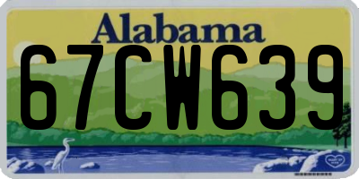 AL license plate 67CW639