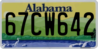 AL license plate 67CW642