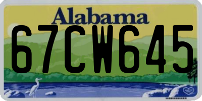 AL license plate 67CW645
