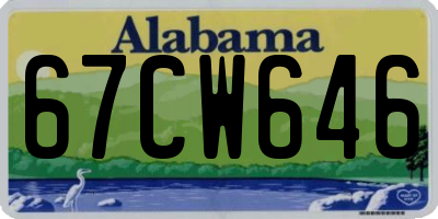 AL license plate 67CW646