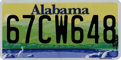 AL license plate 67CW648