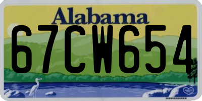 AL license plate 67CW654