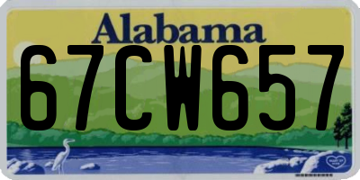 AL license plate 67CW657