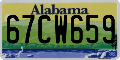 AL license plate 67CW659