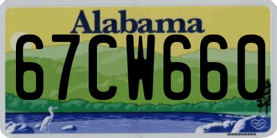 AL license plate 67CW660