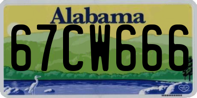 AL license plate 67CW666