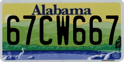 AL license plate 67CW667
