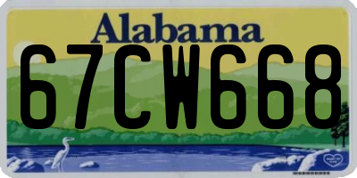 AL license plate 67CW668