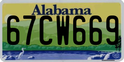 AL license plate 67CW669