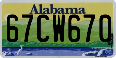 AL license plate 67CW670