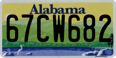 AL license plate 67CW682