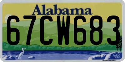 AL license plate 67CW683