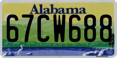 AL license plate 67CW688