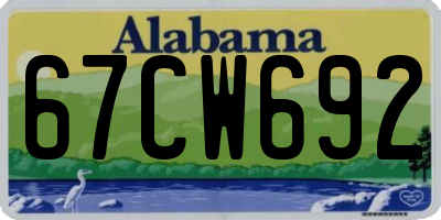 AL license plate 67CW692