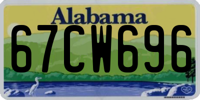 AL license plate 67CW696