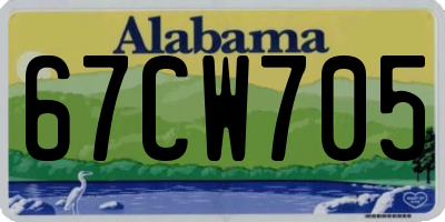 AL license plate 67CW705