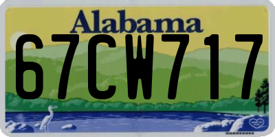 AL license plate 67CW717
