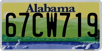 AL license plate 67CW719