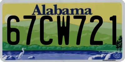 AL license plate 67CW721