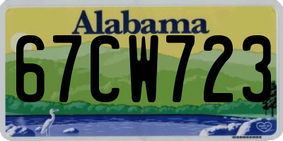 AL license plate 67CW723