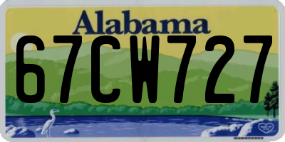 AL license plate 67CW727