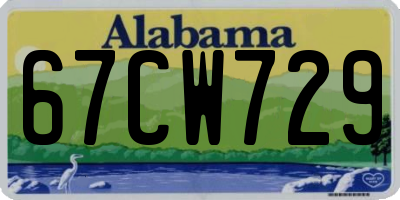 AL license plate 67CW729