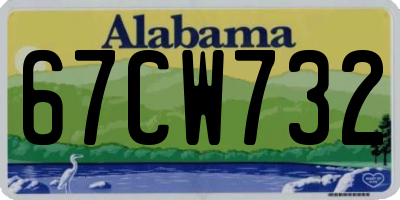 AL license plate 67CW732