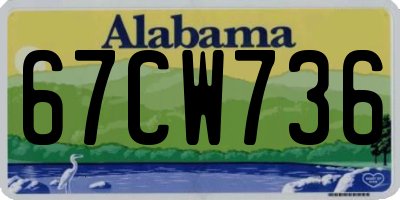 AL license plate 67CW736