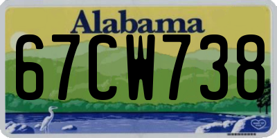 AL license plate 67CW738