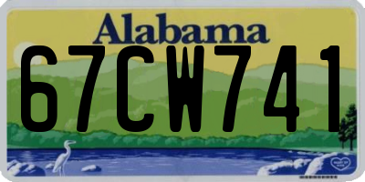 AL license plate 67CW741