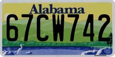 AL license plate 67CW742