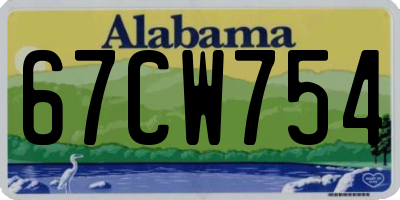 AL license plate 67CW754