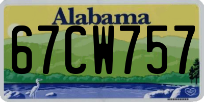AL license plate 67CW757
