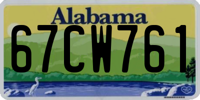 AL license plate 67CW761