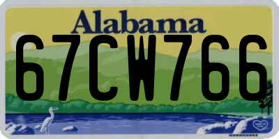 AL license plate 67CW766