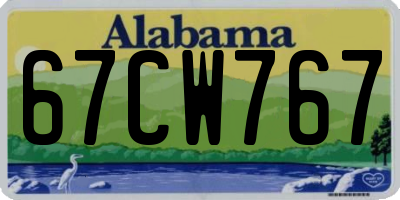 AL license plate 67CW767