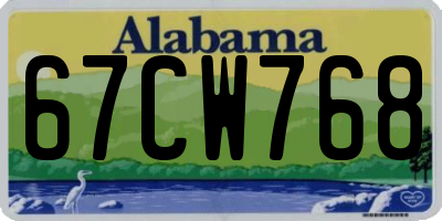 AL license plate 67CW768