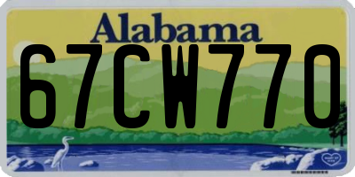 AL license plate 67CW770