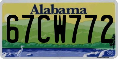 AL license plate 67CW772