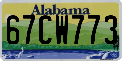 AL license plate 67CW773