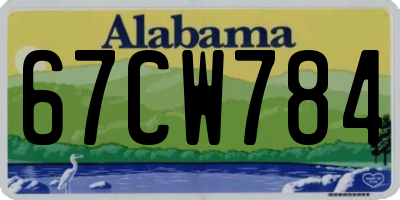 AL license plate 67CW784