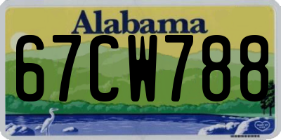 AL license plate 67CW788