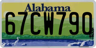 AL license plate 67CW790