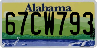 AL license plate 67CW793