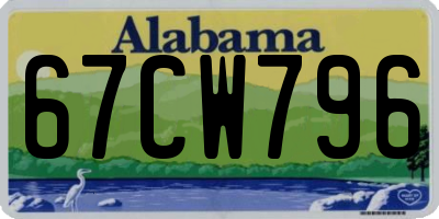 AL license plate 67CW796