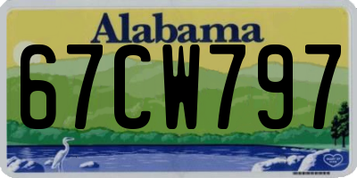 AL license plate 67CW797