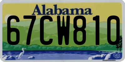 AL license plate 67CW810